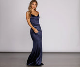 Robe drapée en satin Emilia